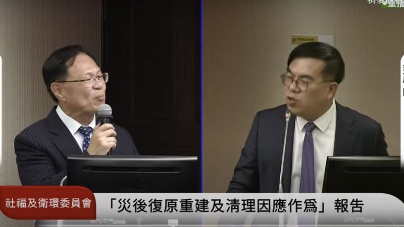 張啟楷質詢提鏟子超人跳針，彭啟明罕見動怒。　(圖／翻攝自國會頻道)