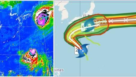 今起到國慶連假3地飄雨！雙颱共存大迴轉