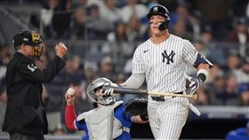 洋基1勝3負在美聯分區系列賽遭藍鳥淘汰。（圖／美聯社／達志影像）