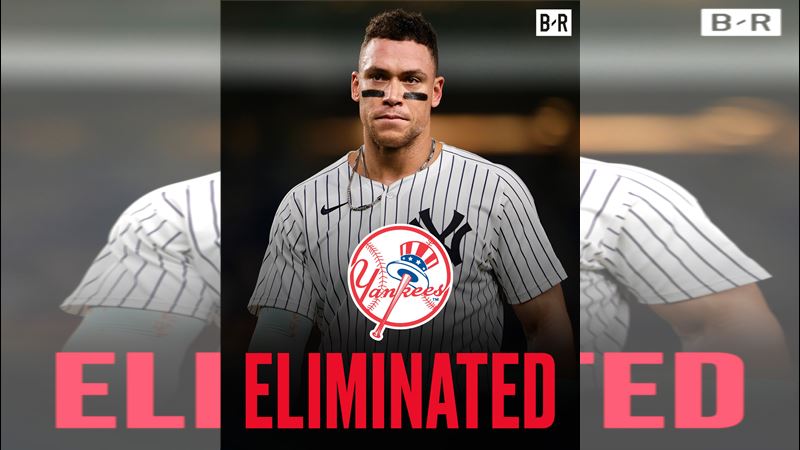 洋基1勝3負在美聯分區系列賽遭藍鳥淘汰。（圖／翻攝自Bleacher Report推特）