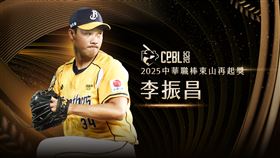 李振昌獲得東山再起獎。（圖／中華職棒提供） 