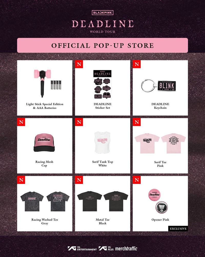 BLACKPINK這次回歸高雄世運開唱，官方特別在台北開設快閃店販售限定週邊，回饋給一路支持的粉絲。（圖／翻攝自Live Nation Taiwan 理想國臉書）