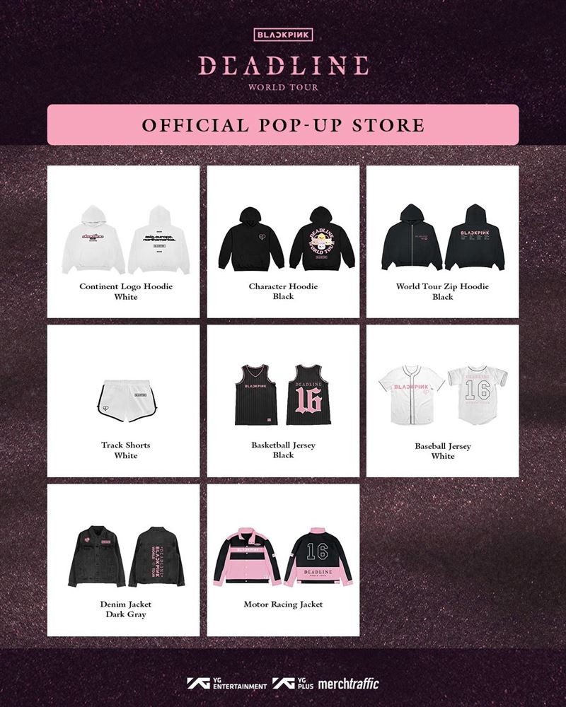 BLACKPINK快閃店販售的衣服也有多種款式，不同設計讓粉絲可按個人風格挑選穿搭。（圖／翻攝自Live Nation Taiwan 理想國臉書）
