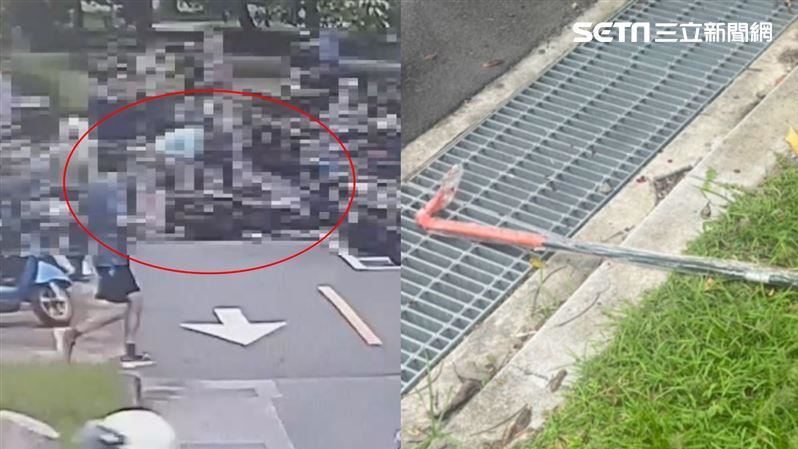 監視器拍下黃男行兇過程。（圖／翻攝畫面）