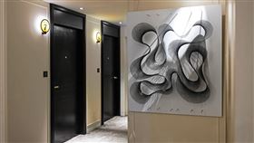 林靖格新作《流形・渚》於慕舍酒店3F展覽。（圖／慕舍酒店提供） 
