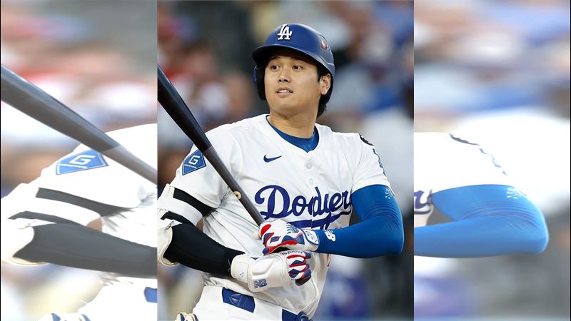 洛杉磯道奇隊球星大谷翔平此役5打數無安打。（圖／翻攝自X平台 YahooSports）