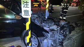 桃園,死亡,轎車,貨車,新屋（圖／翻攝畫面）
