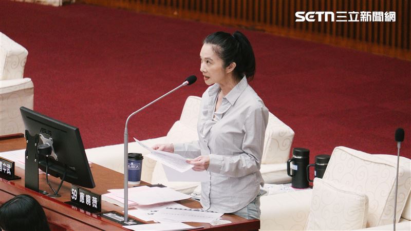 應曉薇在議會質詢時，要求蔣萬安「好好整頓都發局、政風處」，讓北檢認為涉嫌恐嚇、騷擾證人。（圖／記者楊士誼攝影）