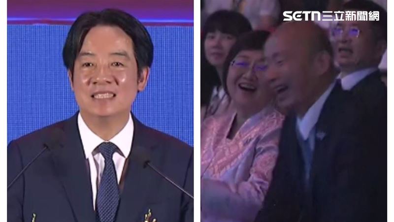 總統賴清德今（17）日再度向立法院長韓國瑜喊話，勿為侵略者找藉口（合成圖／翻攝畫面）