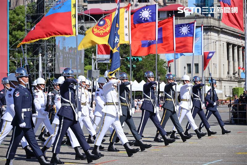 國慶大會三軍樂儀隊（圖／記者鄭孟晃攝影）
