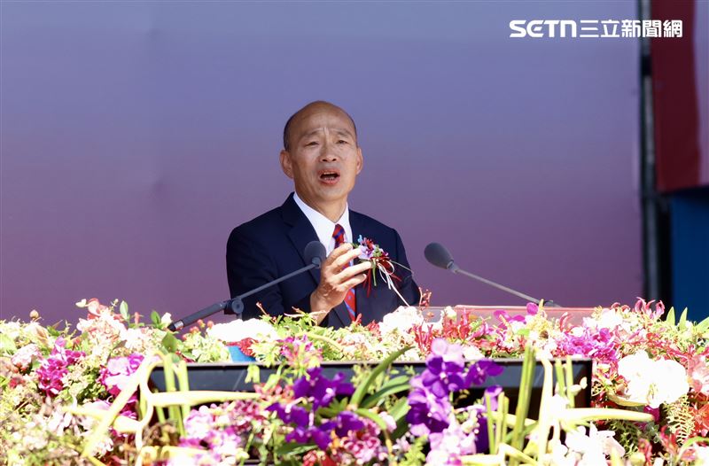 韓國瑜國慶典禮致詞。（圖／記者鄭孟晃攝影）