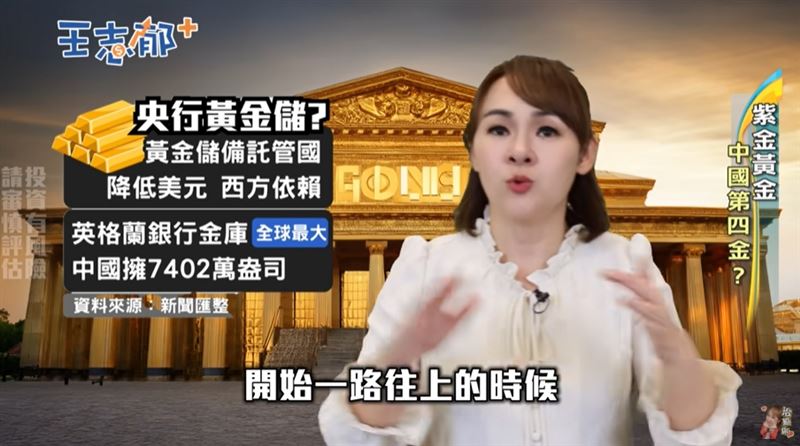 三立iNEWS主持人王志郁指出,美債信任正快速崩壞,黃金不再只是避險資產,而是全球資金信心的最終歸屬地。(圖/翻攝自YT @王志郁PLUS)