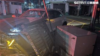 代駕保時捷！台中男打噴嚏撞爛300萬豪車