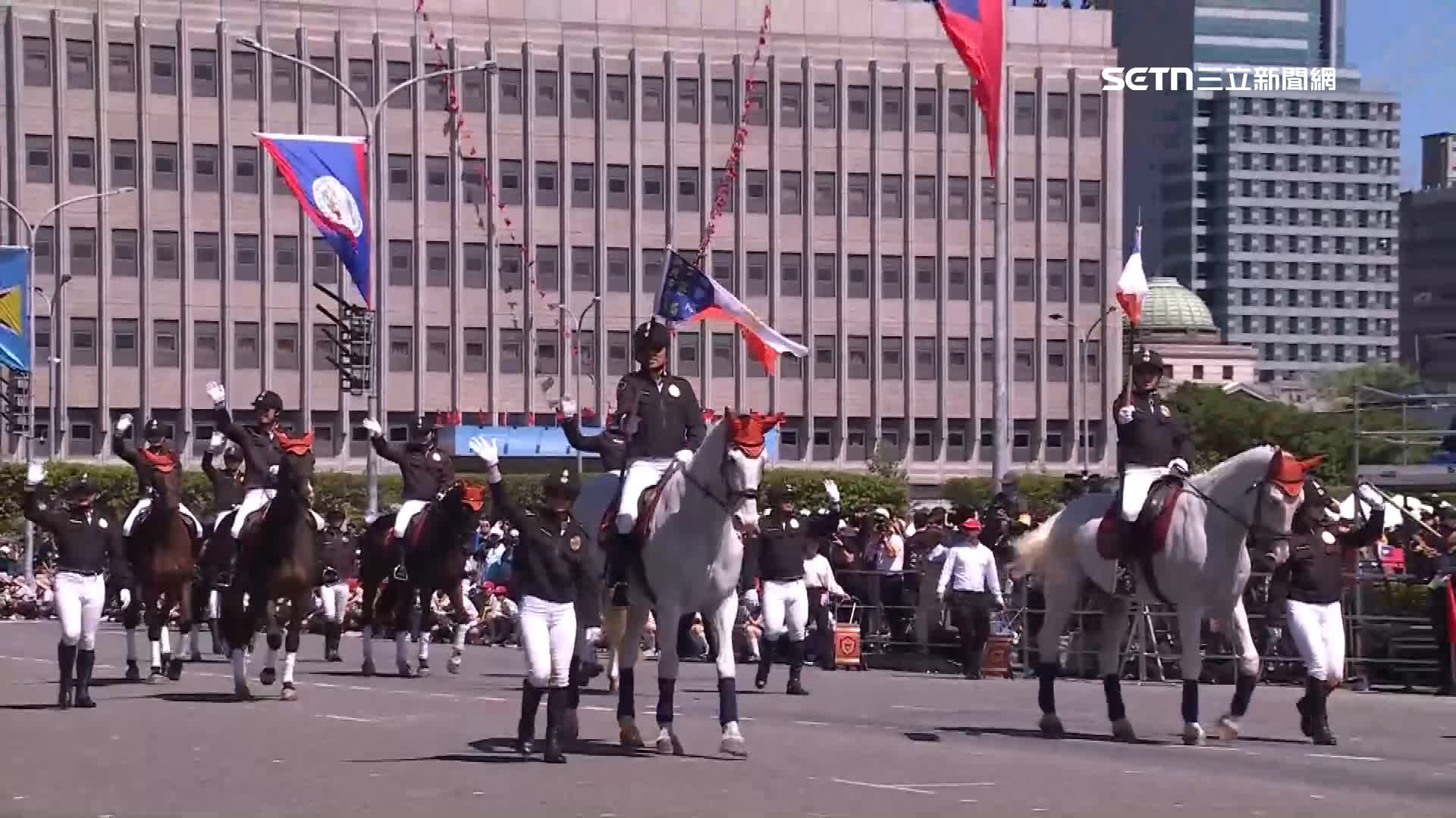 新北騎警隊今年派出8匹馬走上凱道