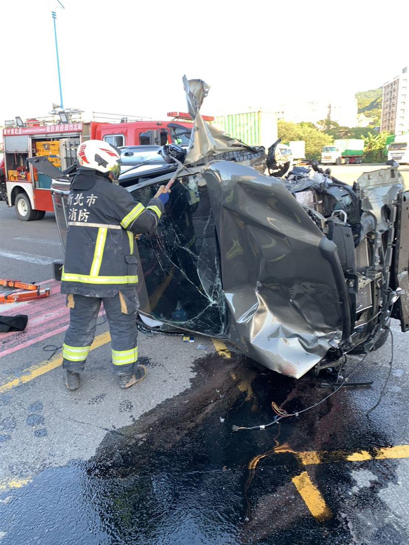 車禍事故現場情形。（圖／翻攝畫面）