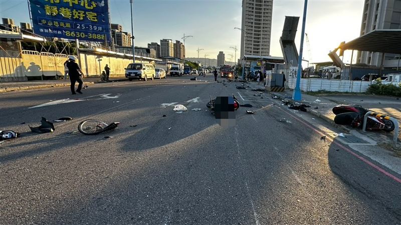 車禍事故現場情形。（圖／翻攝畫面）