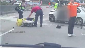 男子連假探母　回程中車突失控自撞亡