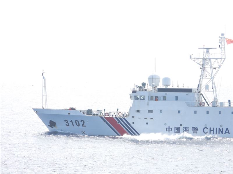 中國海警船雙十挑釁，海巡署臺南艦全程監控強勢驅離。（圖／海巡署提供）