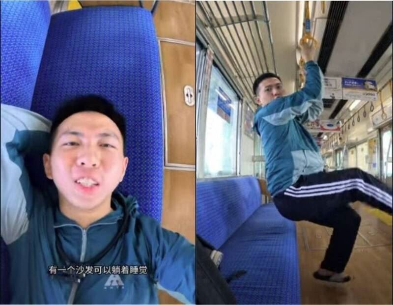 抖音網紅在大阪旅遊的脫序行為，讓網友直批「根本是猴子」。（翻攝自YouTube）