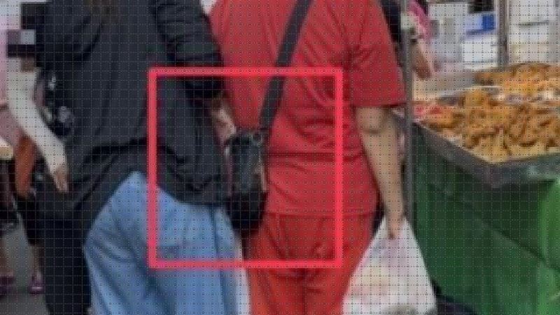 陳姓女竊賊下手盜竊畫面曝光。（圖／翻攝畫面）