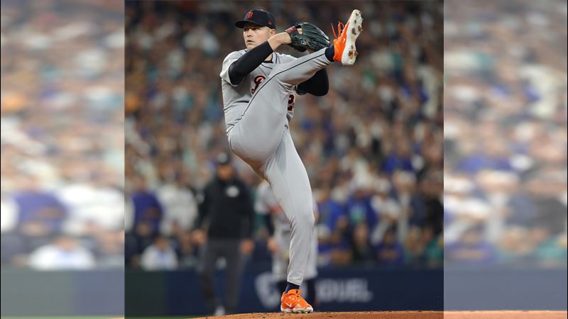 史庫柏（Tarik Skubal）單場狂飆13次三振。（圖／翻攝自X平台 @tigers）