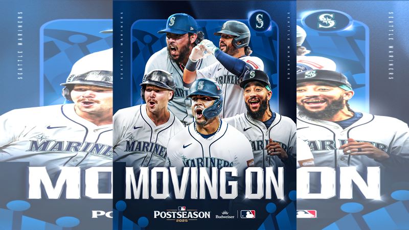 波蘭柯（Jorge Polanco）敲出再見安打，水手挺進美聯冠軍賽。（圖／翻攝自MLB推特）