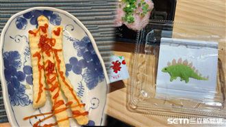 獨／用芥末擠恐龍！雕塑師連白粥都不放過