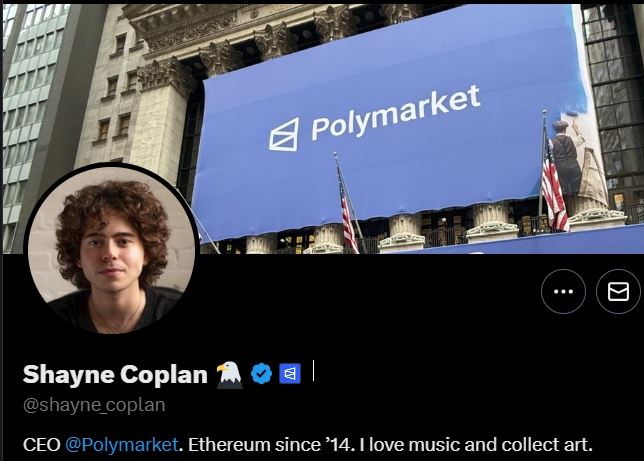 Shayne Coplan 五年前在浴室以洗衣籃當桌子寫程式創業，創建Polymarket預測平台，如今Shayne Coplan被彭博富豪榜封為全球最年輕白手起家億萬富翁。 （圖／翻攝自X平台 @Shayne Coplan）
