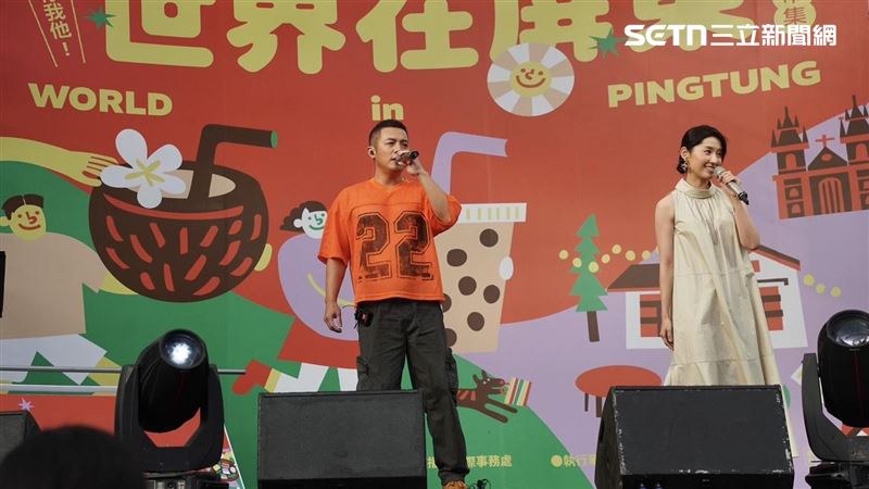 《海角七號》男女主角范逸臣與田中千繪合體獻唱電影主題曲「國境之南」，掀起一陣回憶殺。（圖／翻攝畫面）