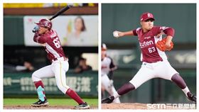 樂天桃猿何品室融、賴胤豪。（圖／樂天桃猿提供） 