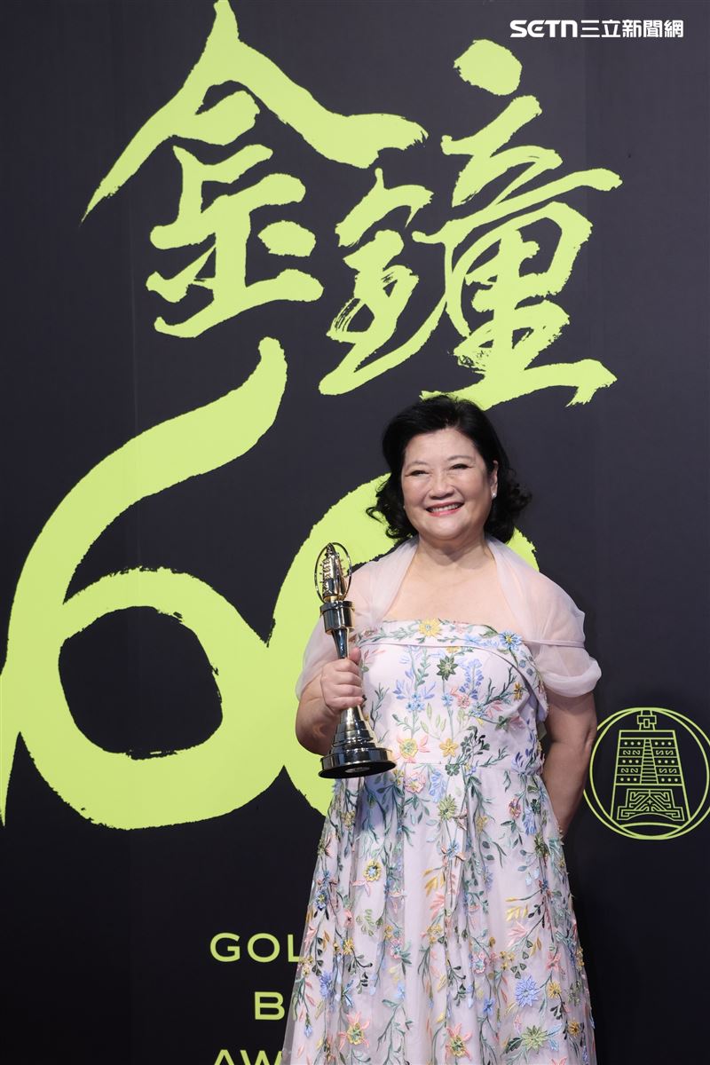 倪蓓蓓奪廣播金鐘特別貢獻獎，她也是已故藝人倪敏然的親妹妹。（圖／記者鄭孟晃攝影）