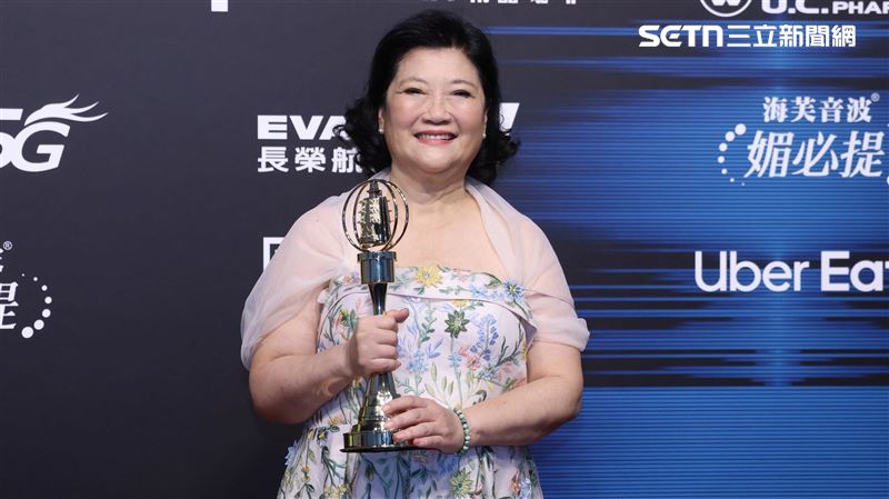 倪蓓蓓奪廣播金鐘特別貢獻獎，她也是已故藝人倪敏然的親妹妹。（圖／記者鄭孟晃攝影）