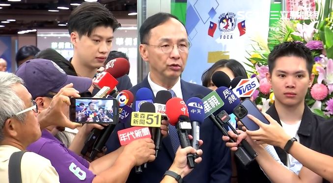 對於黨主席選戰陷入中國介選爭議，朱立倫表示，希望黨主席選舉6位候選人讓國民黨更團結、更強。（圖／翻攝畫面）