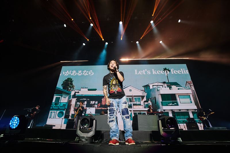 台北小巨蛋散場時放出了優里中文版的〈乾燥花〉。（圖／大鴻藝術BIG ART提供）