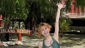 阿樂辣穿比基尼現蹤帛琉。（圖／翻攝自阿樂IG）