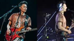 謝霆鋒開唱被舞台效果的雷射光直射。（圖／翻攝自微博）