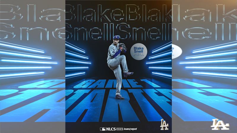 道奇公布史奈爾（Blake Snell）是國聯冠軍賽首戰先發投手。（圖／翻攝自道奇推特）