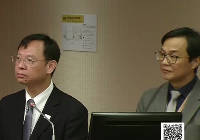 針對黑心豬腸食安事件，衛福部長石崇良（左）說，深深體會是全民非常關注，絕對嚴懲不貸。（圖／翻攝自國會頻道直播）