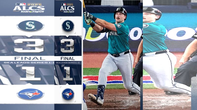 水手3：1拿下美聯冠軍賽首戰。（圖／翻攝自MLB推特）