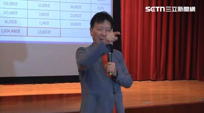 趙少康召開記者會曝光中國介選相關數據。（圖／翻攝畫面）