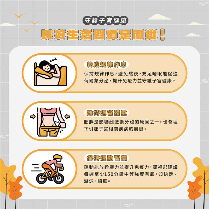 守護子宮健康，良好生活習慣是關鍵！（圖／醫健新聞網供）