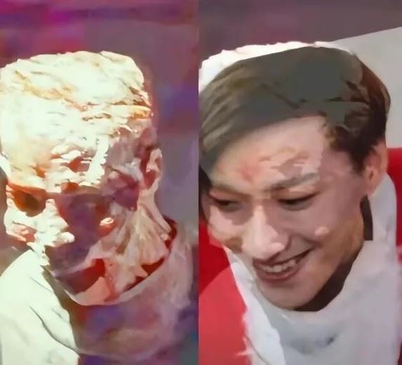 有網友發現，798藝術館裡面展出的一句男性屍體標本激似喬任梁。（圖/翻攝自threads）