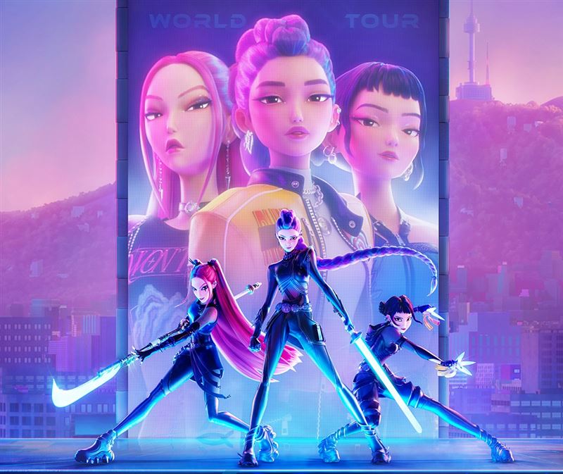 《Kpop 獵魔女團》成Netflix觀看數最高的原創電影，超越《魷魚遊戲》（圖／翻攝自IG @kpopdemonhuntersnetflix）