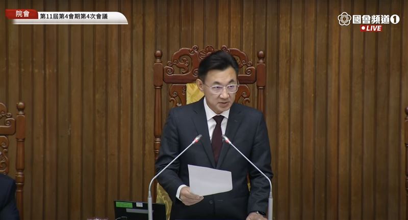 江啟臣宣布黨團協商結論，特別預算案於10月17日院會進行處理，完成三讀程序。（圖／翻攝自國會頻道）