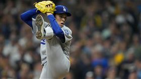 佐佐木朗希在國聯冠軍賽首度失分。（圖／美聯社／達志影像）