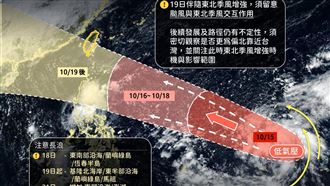 準風神颱風「恐登台」氣象署曝路徑3劇本