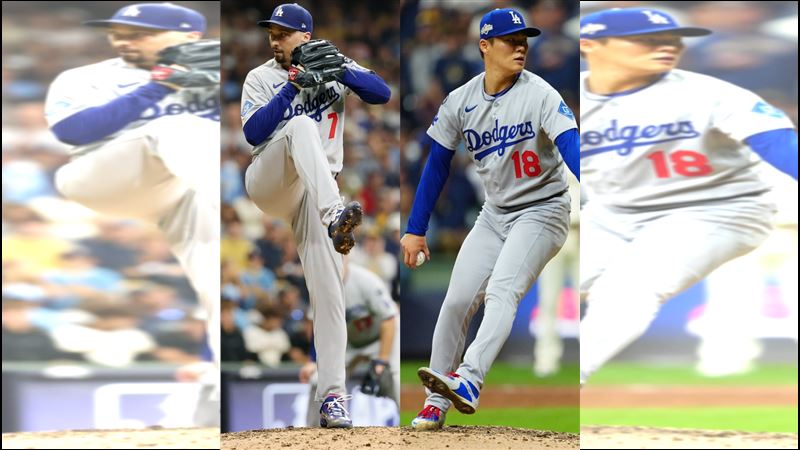 史奈爾（Blake Snell）和山本由伸在國聯冠軍賽合計投了17局。（圖／翻攝自MLB X）