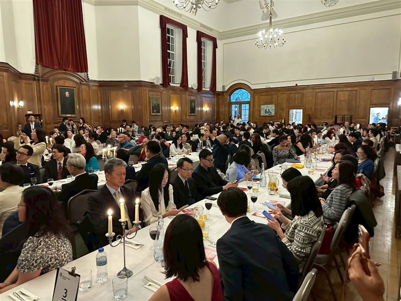 英國僑學界舉辦晚宴，歡慶114年國慶。（圖／英國台商會提供）