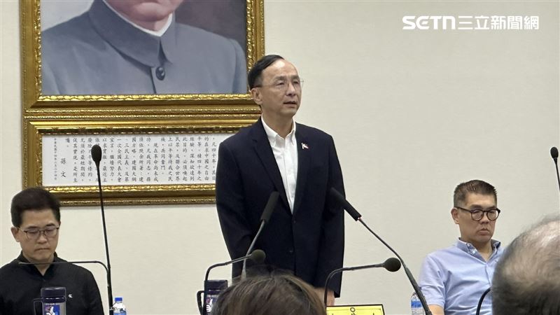 朱立倫中常會發言。（圖／記者詹宜庭攝影）