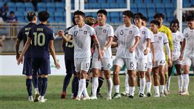 台灣男足14日以1：6慘敗給泰國。（圖／足球協會提供）